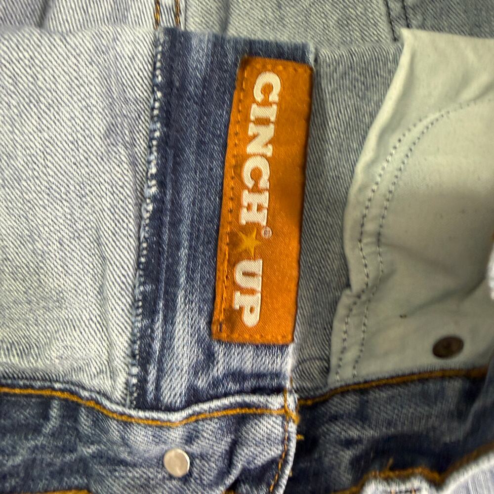 Cinch Bronze Label High Rise Slim Fit Tapered Leg Jeans Men's 38x32 Distressed - Picture 5 of 13